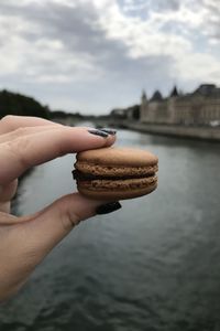 Chocolate macaroon in paris