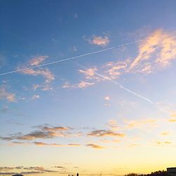 Low angle view of sky at sunset