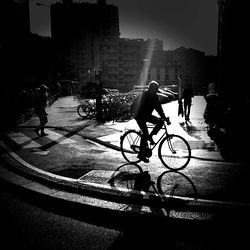 People walking in city