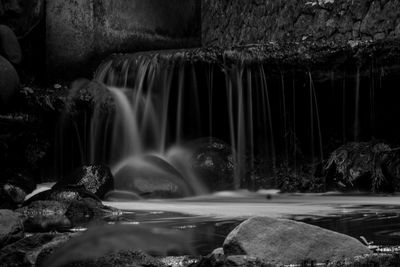 Scenic view of waterfall