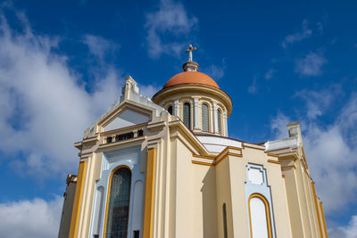 Low angle view of church against sky