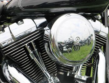 High angle view of vintage car