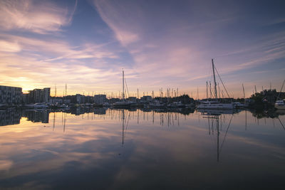 Early morning over the wet dock in ipswich, uk