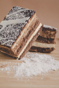 Close-up of cake on table