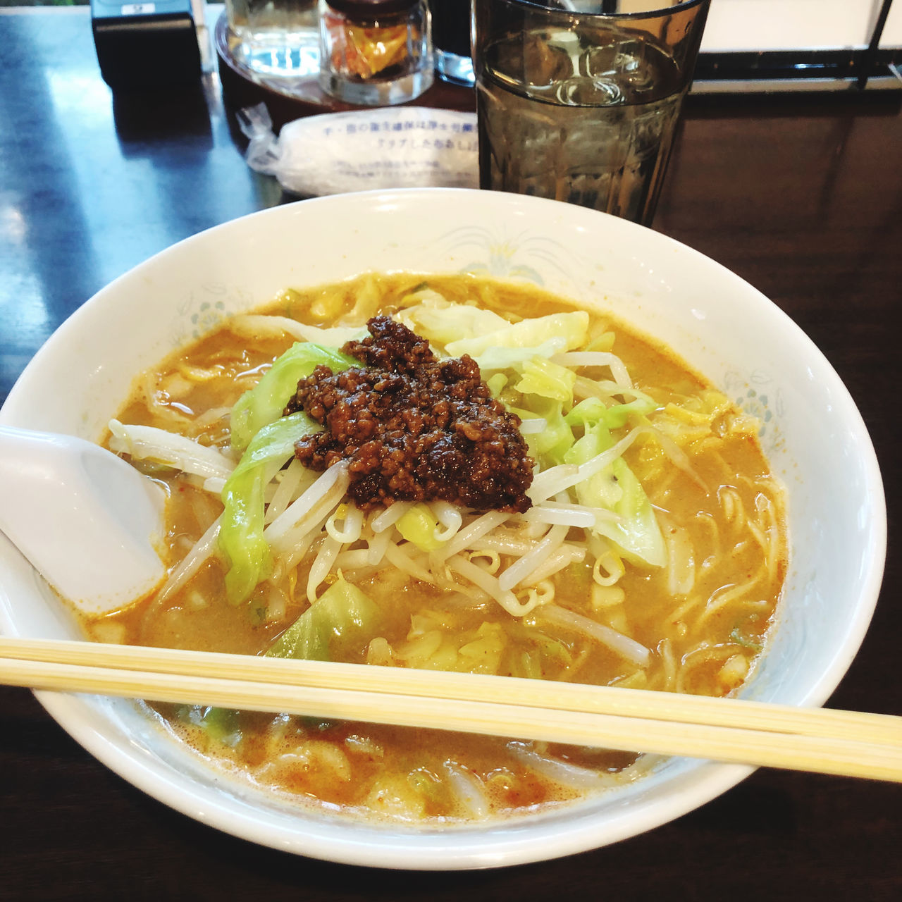 food and drink, food, pasta, table, italian food, freshness, healthy eating, dish, cuisine, indoors, wellbeing, noodle, no people, serving size, plate, asian food, meal, bowl, still life, high angle view, chinese food, soup, household equipment, close-up, restaurant, meat, business, ramen noodles, drink