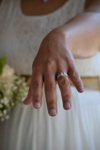 Close-up of woman hands