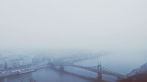 Bridge over river in city