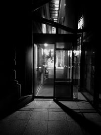 Empty corridor of building