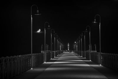 View of illuminated bridge at night