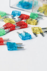 Close-up of various food on table
