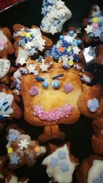 Close-up of cookies on table