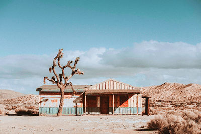 Abandoned building against sky