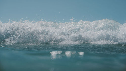 View of sea against clear sky