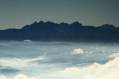 Low angle view of mountain against sky