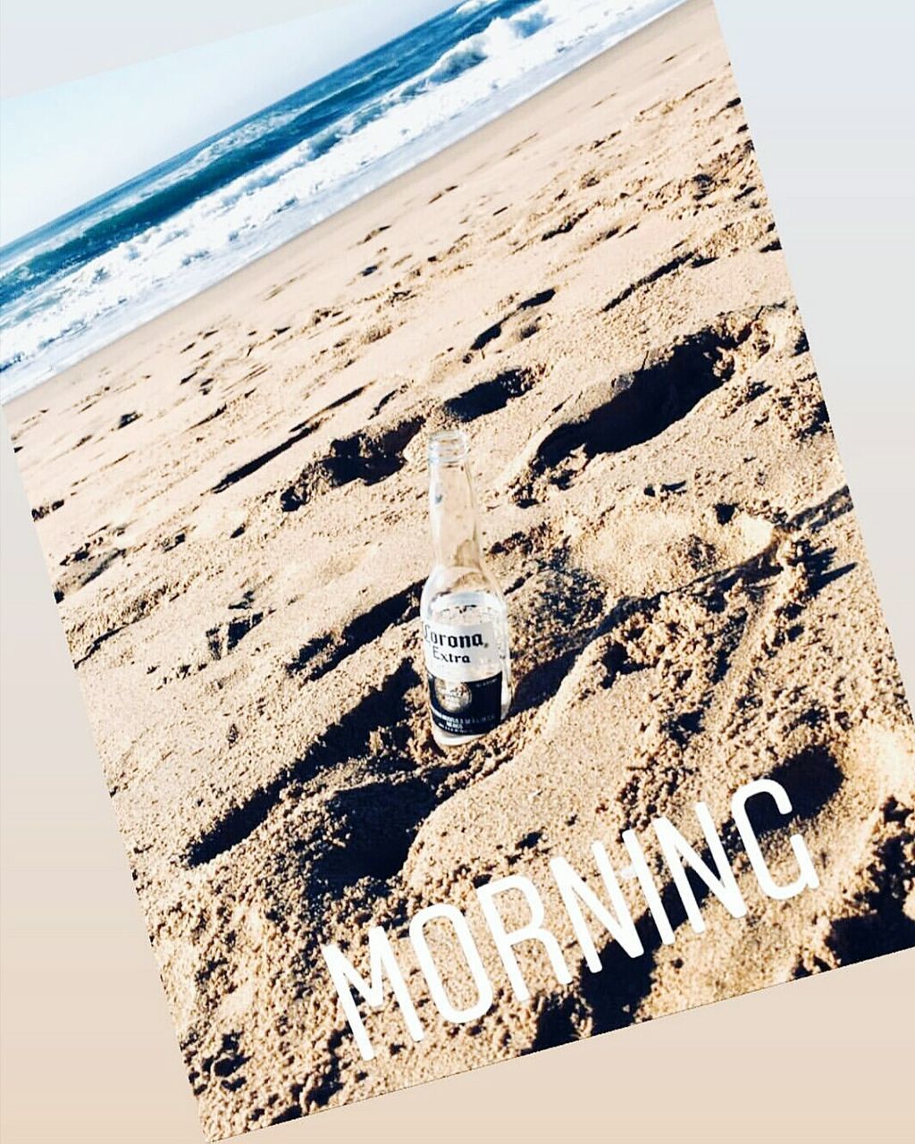 water, beach, land, sand, sea, nature, day, bottle, container, no people, sunlight, high angle view, sky, outdoors, beauty in nature, scenics - nature, tranquility, horizon over water, shadow