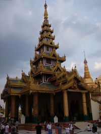 View of pagoda against cloudy sky