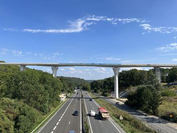 Empty road against sky