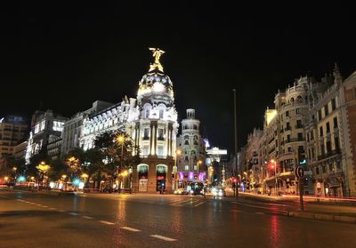 City street at night