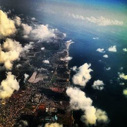 High angle view of cityscape