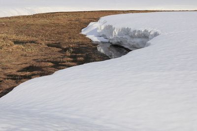 Scenic view of snow covered landscape