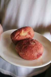 Close-up of food in plate on table