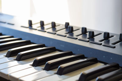 Close-up of piano keys