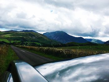 Country road passing through mountains