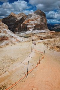 Scenic view of mountain against sky