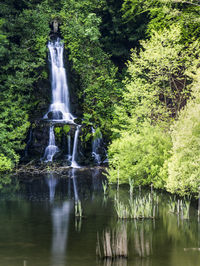 View of fountain in park