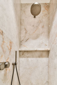 Low angle view of shower head