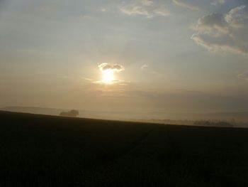 Scenic view of sunset over sea