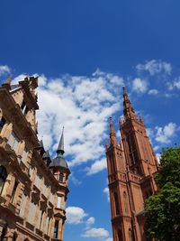 Low angle view of buildings against sky