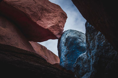 Low angle view of rocks