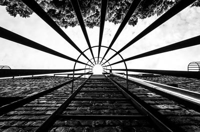 High angle view of railroad track