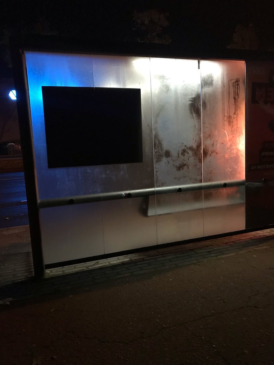 no people, indoors, architecture, illuminated, wall - building feature, night, built structure, window, glass - material, flooring, abandoned, domestic room, empty, damaged, nature, reflection, building, light - natural phenomenon, blank