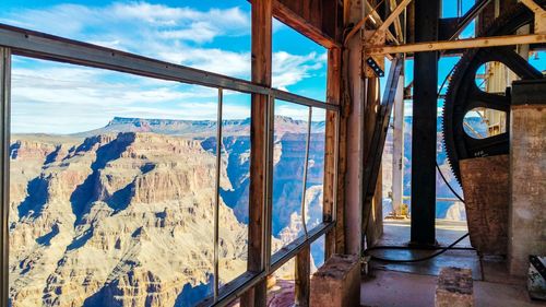Close-up of mountain against sky