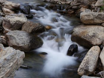 Stream flowing through rocks