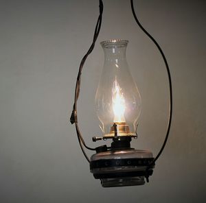 Low angle view of light bulb