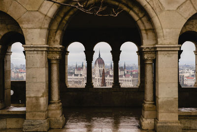 Archway of historic building