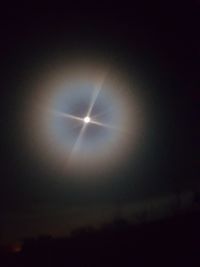 Low angle view of moon in sky