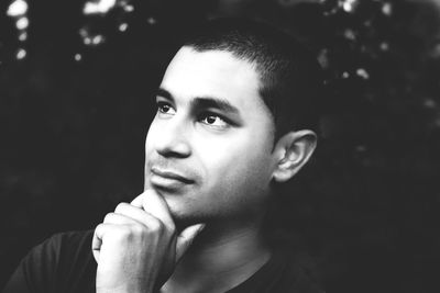 Close-up portrait of young man
