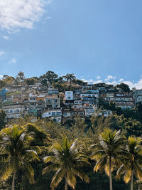 High angle view of townscape against sky
