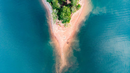 High angle view of beach