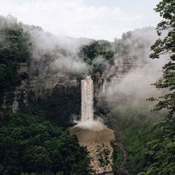 Scenic view of waterfall