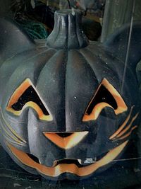 Close-up of carving on wall