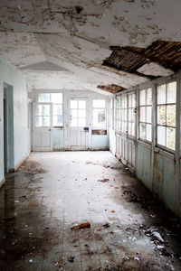 Interior of abandoned building