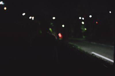 Traffic on road at night