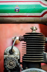 Close-up of rusty vintage car