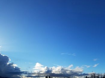 Low angle view of blue sky