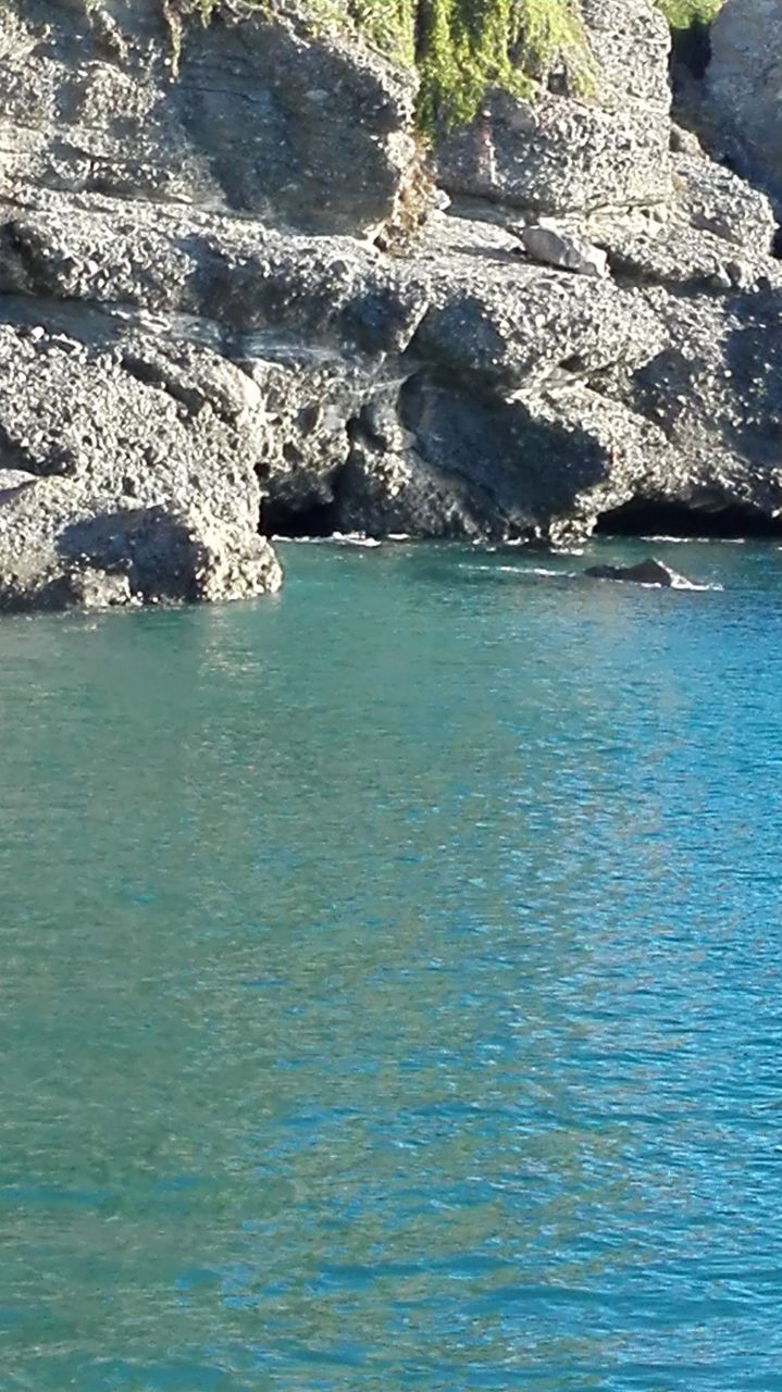 SCENIC VIEW OF SEA AGAINST ROCKS